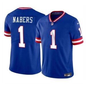 Mens Youths Womens Nabers #1 New York Giants Blue Jersey